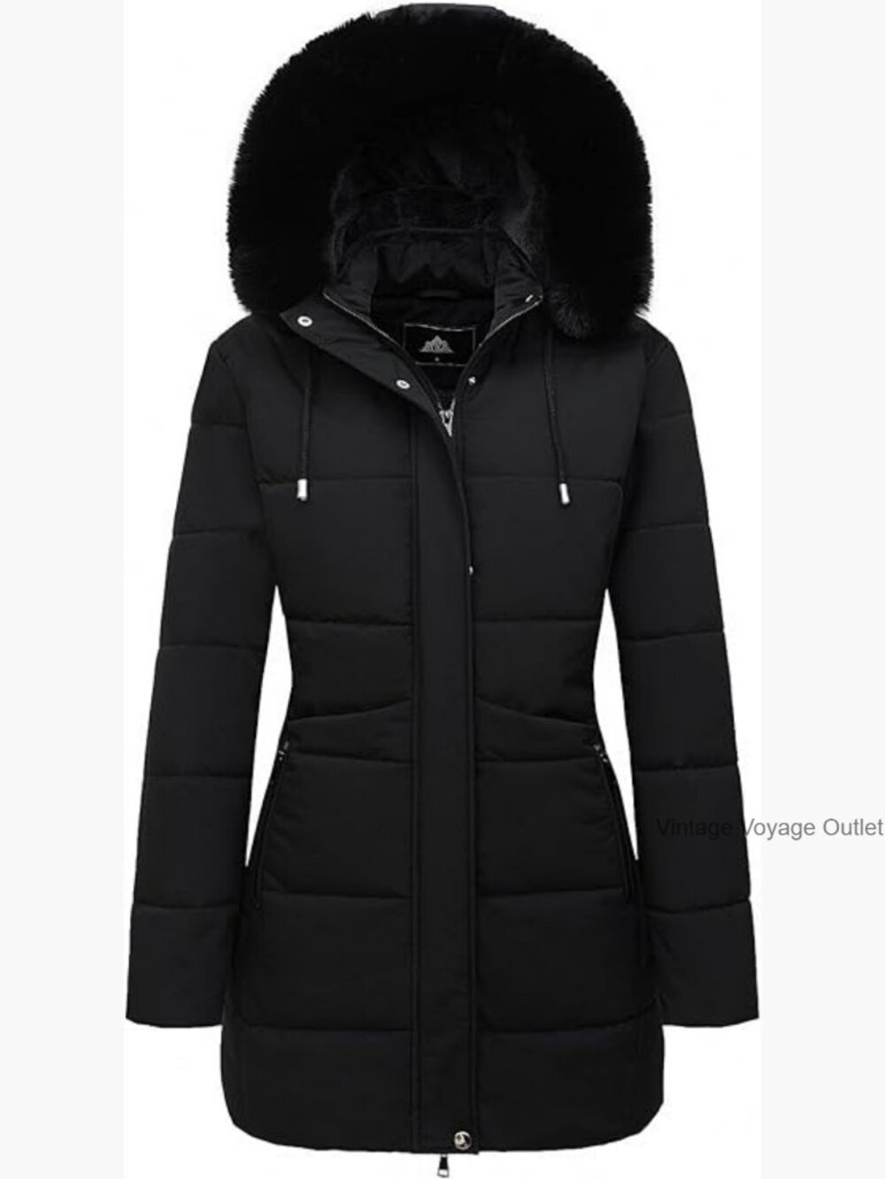 Women's Winter Puffer Coat Fleece Lined Waterproof Down Jacket Detachable Hood